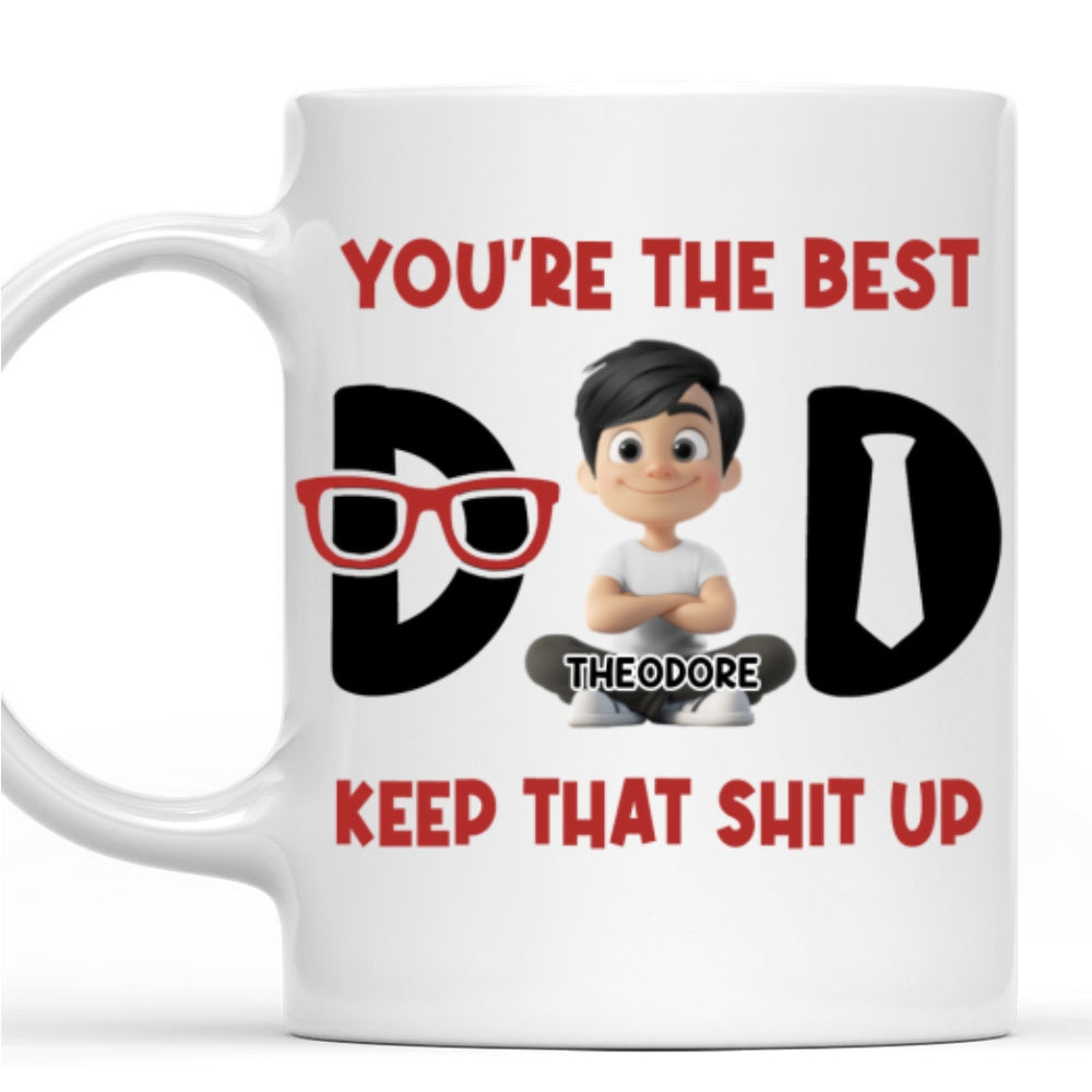 Custom Father's Day, Special Gift for Dad & Grandpa • Best Dad - Personalized Coffee Mug