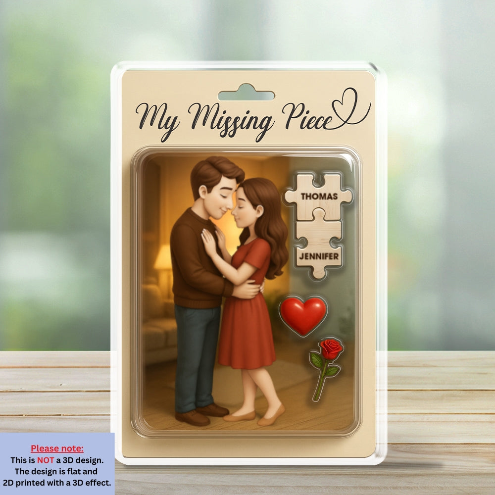 Custom Decor for Husband, Gift for Him • My Missing Piece - Personalized Acrylic Plaque