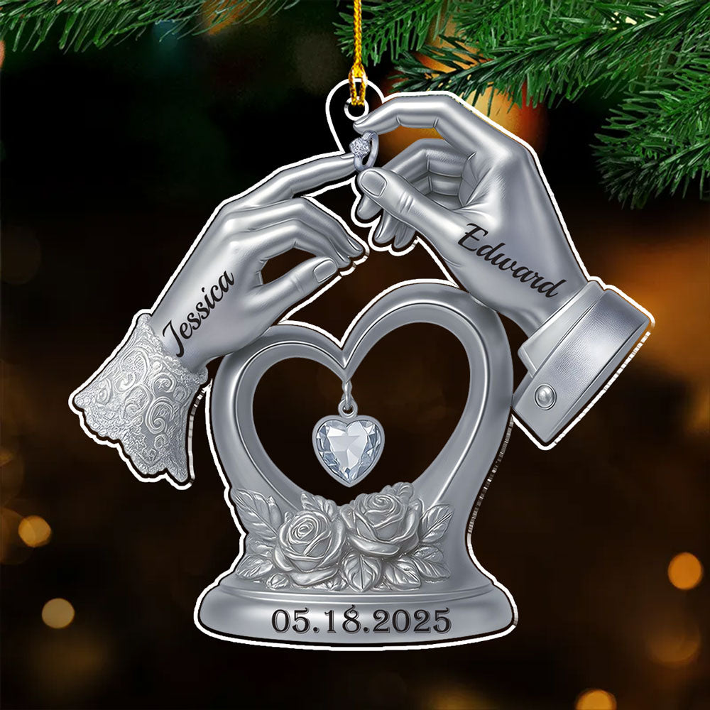 Custom Keepsake Christmas Ornament •  Engraved In Love - Personalized Acrylic Ornament