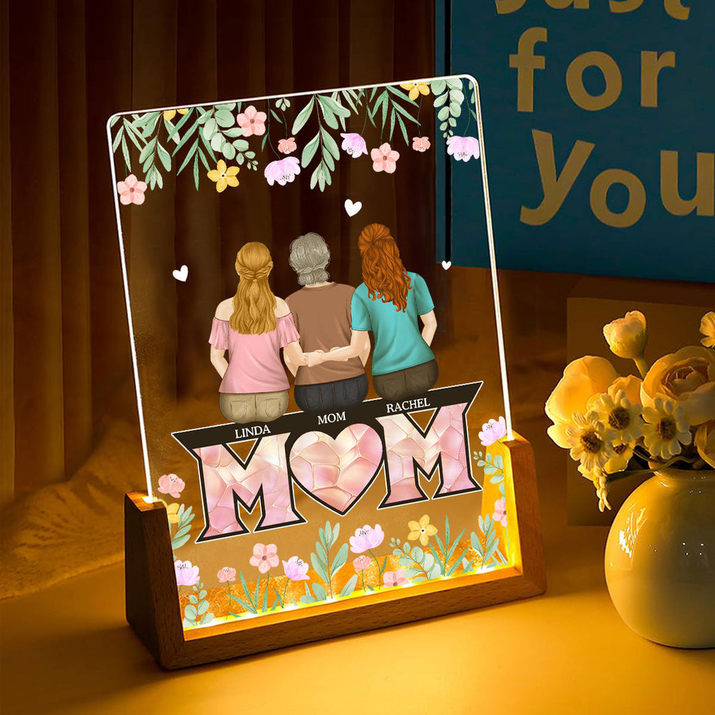 Custom Gift for Mom Grandma, Mother's Day Birthday • To The Best Mom - Personalized Night Light