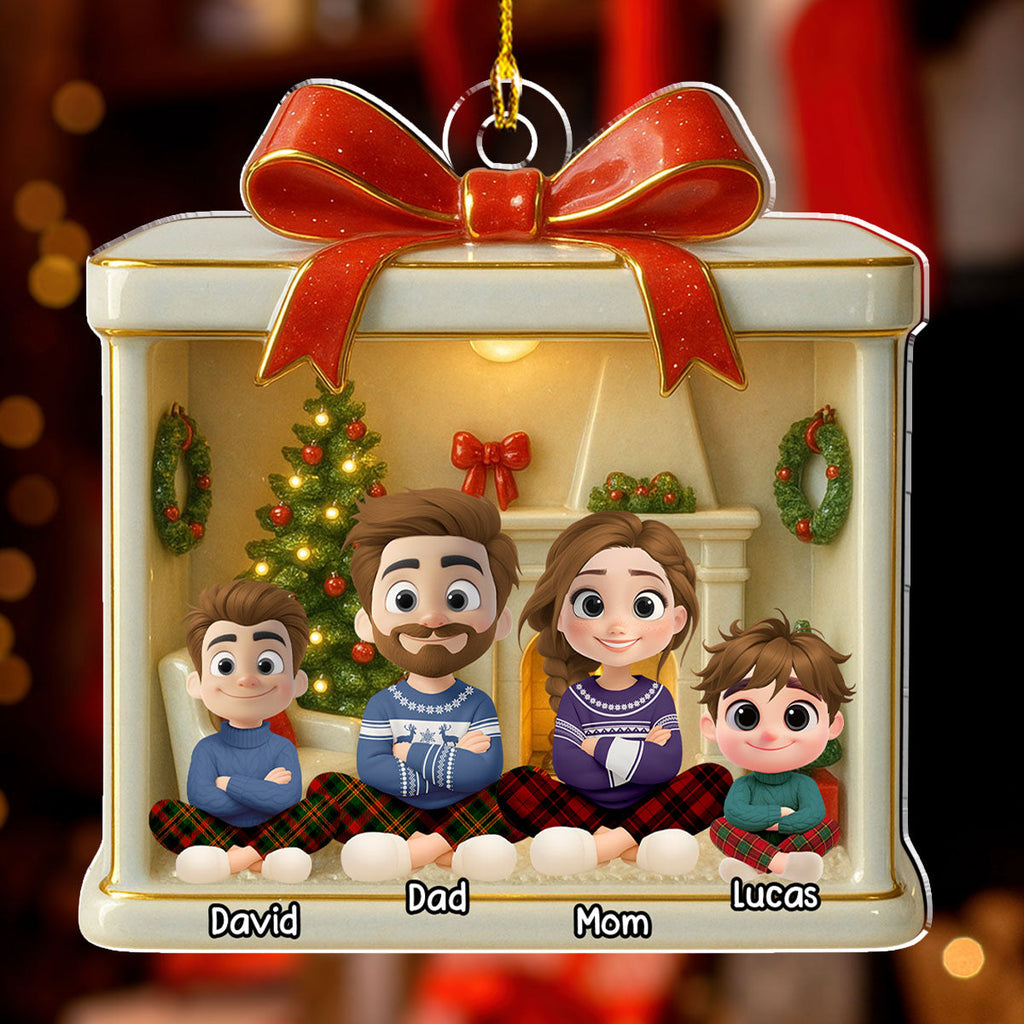 Custom Family Ornament, Christmas Gift for Family Members •  Our Story 2025 - Personalized Acrylic Ornament