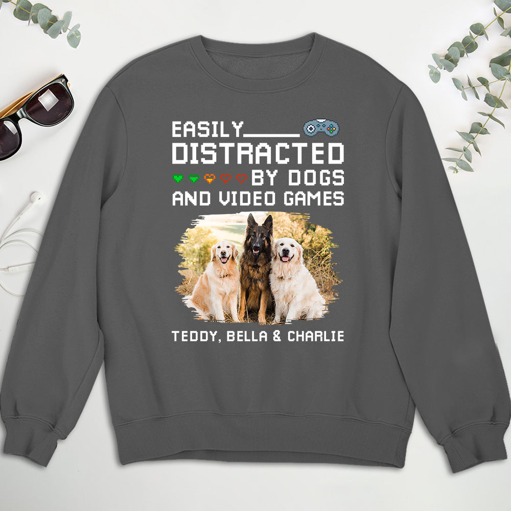 Custom Photo Christmas Anniversary Keepsake Gifts For Husband • Pause Game Pet Dog Photo - Personalized Shirt