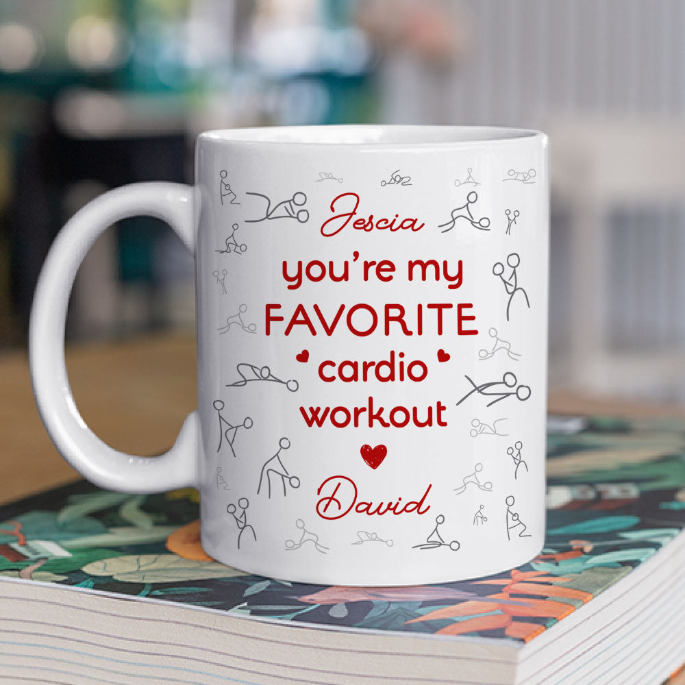 Custom Anniversary Keepsake Gifts For Couple • Favorite Cardio Workout - Personalized Coffee Mug