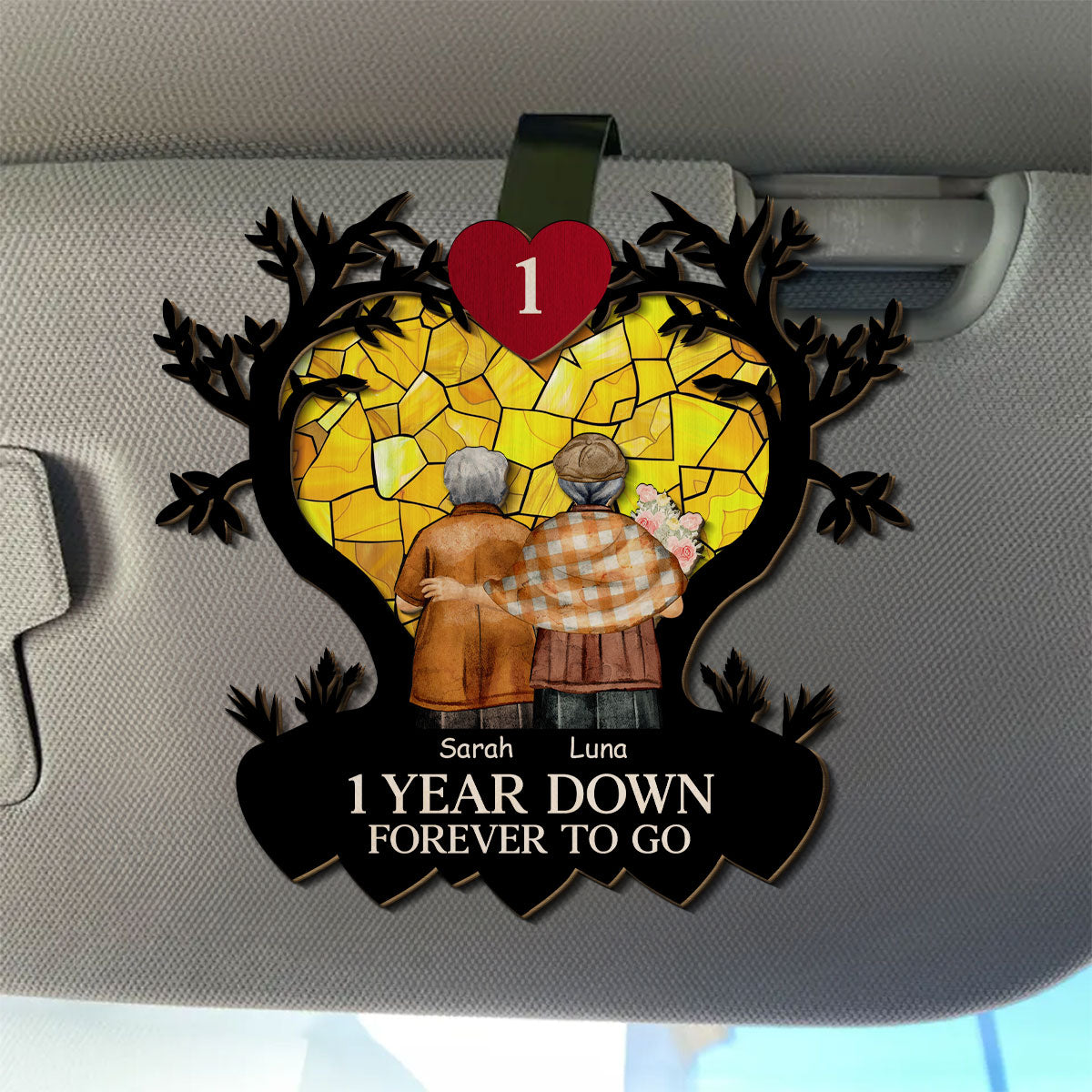 Forever With You - Personalized Car Visor Clip