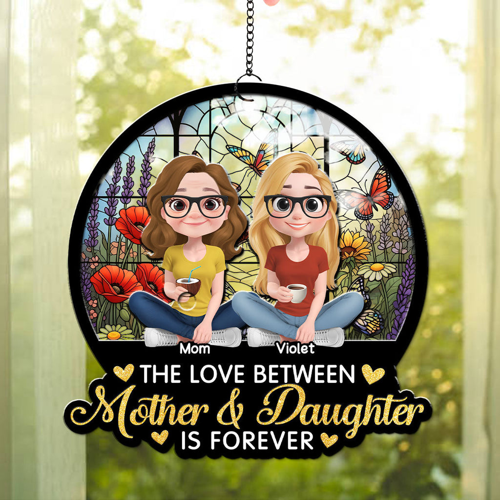 Custom Hanging Decor for Daughter Mom, Mother's Day Gifts • The Love By Heart - Personalized Suncatcher