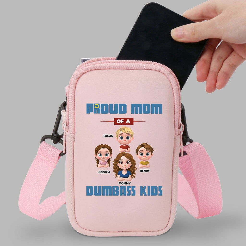 Proud Mom - Personalized Water Bottle Carrier Bag