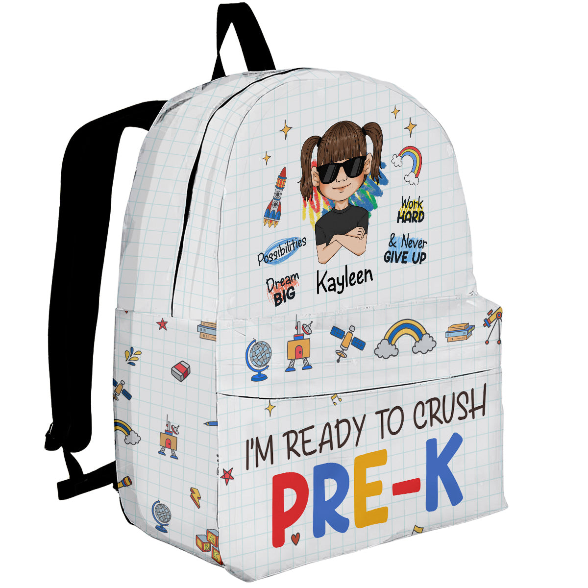 Ready To Crush School - Personalized Backpack
