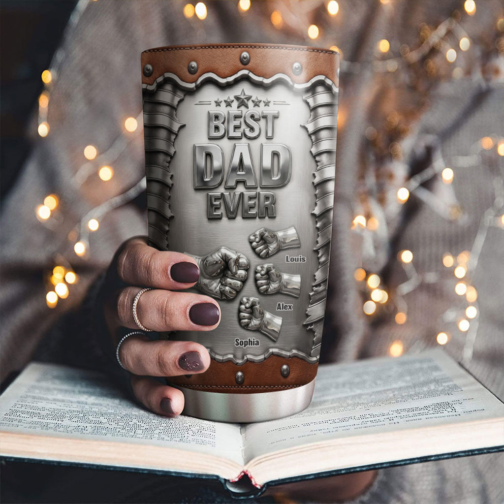 Custom Father's Day Birthday Gifts For Dad • Father Strength - Personalized 3D Effect Tumbler