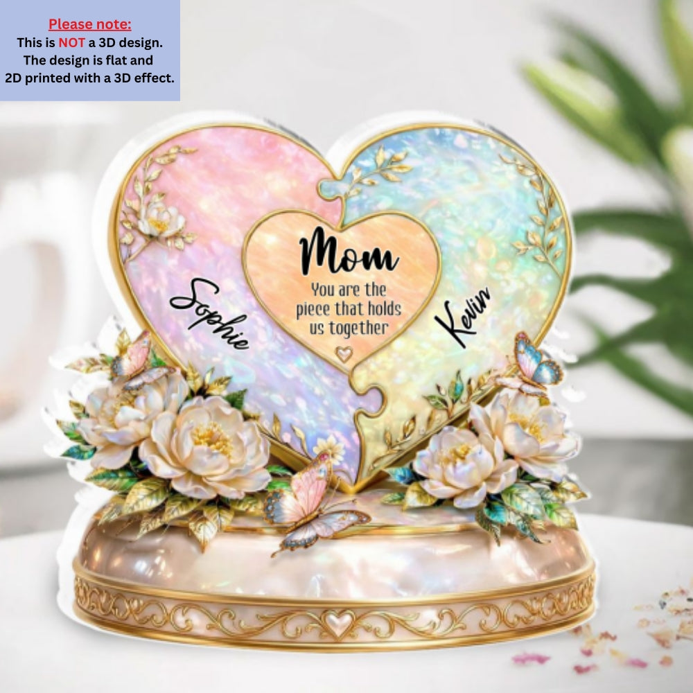 Custom Mother's Day Decor, Gift for Mom & Grandma • Mom And Her Kids - Personalized Acrylic Plaque