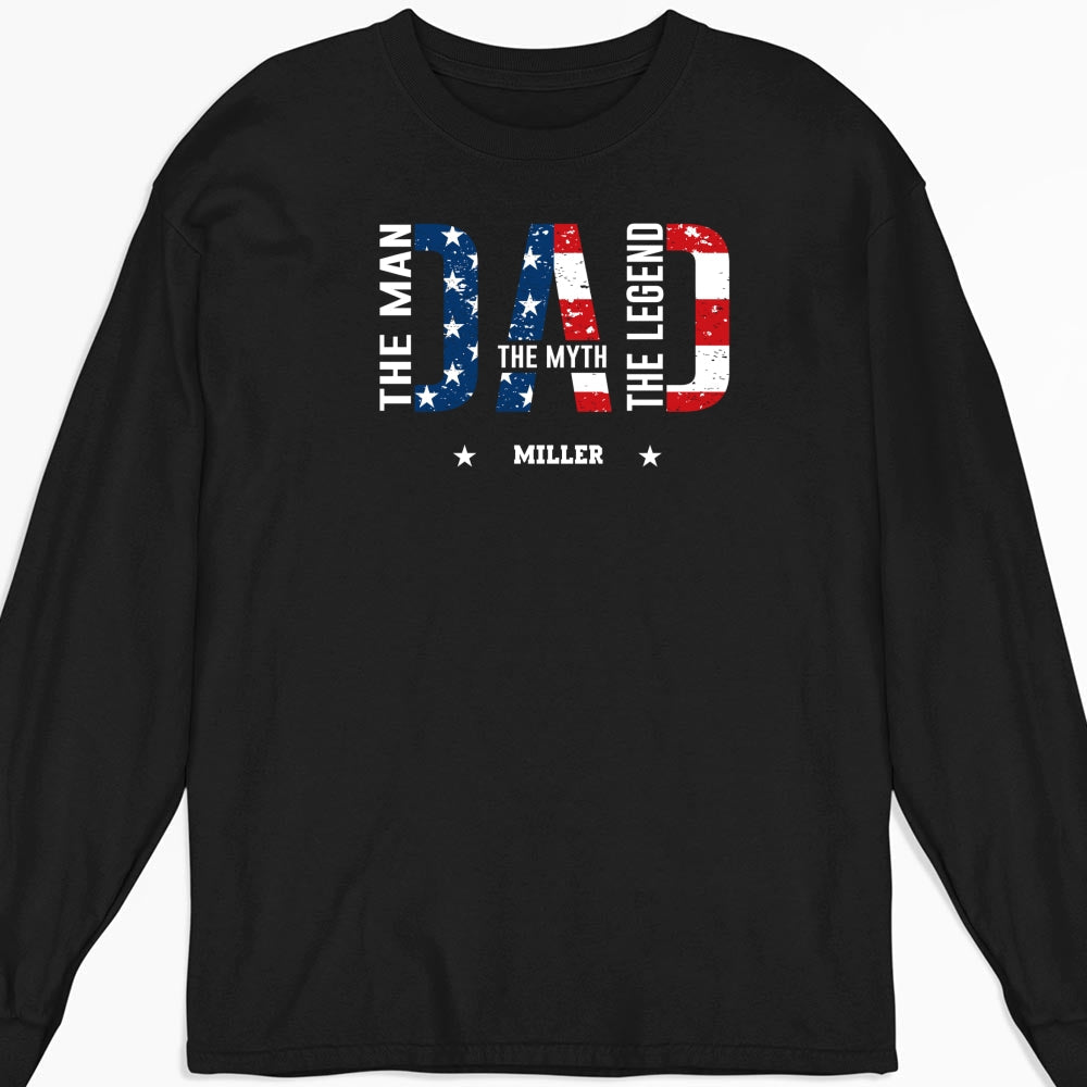 Custom Father's Day, Special Gift for Dad & Grandpa • Papa The Man The Myth - Personalized Shirt