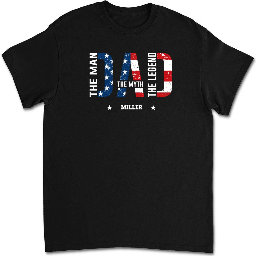 Custom Father's Day, Special Gift for Dad & Grandpa • Papa The Man The Myth - Personalized Shirt