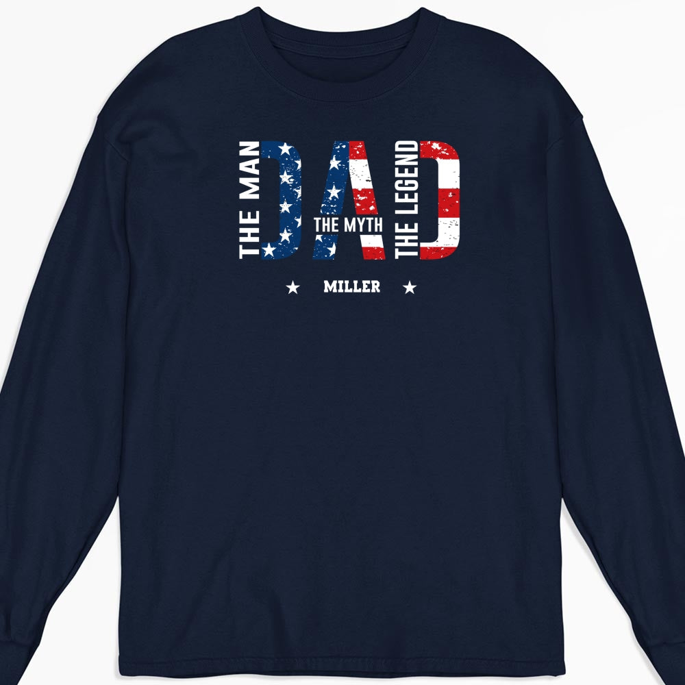 Custom Father's Day, Special Gift for Dad & Grandpa • Papa The Man The Myth - Personalized Shirt