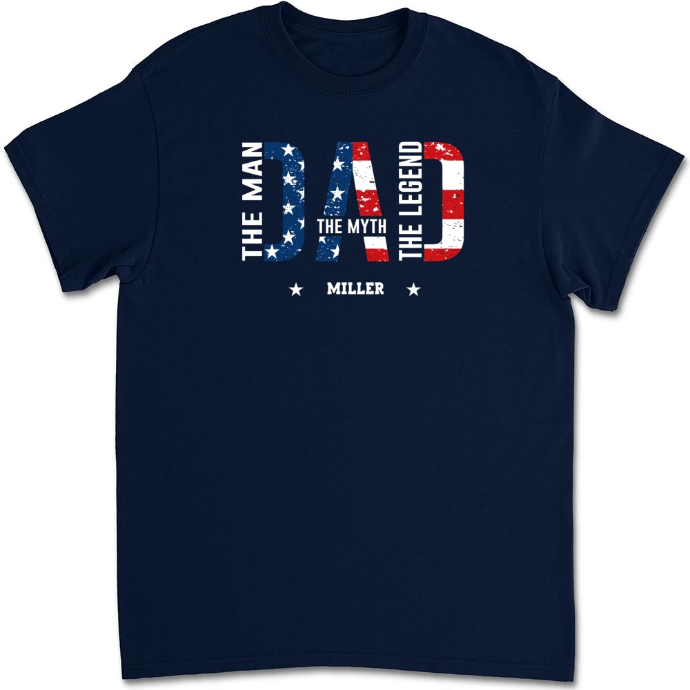 Custom Father's Day, Special Gift for Dad & Grandpa • Papa The Man The Myth - Personalized Shirt