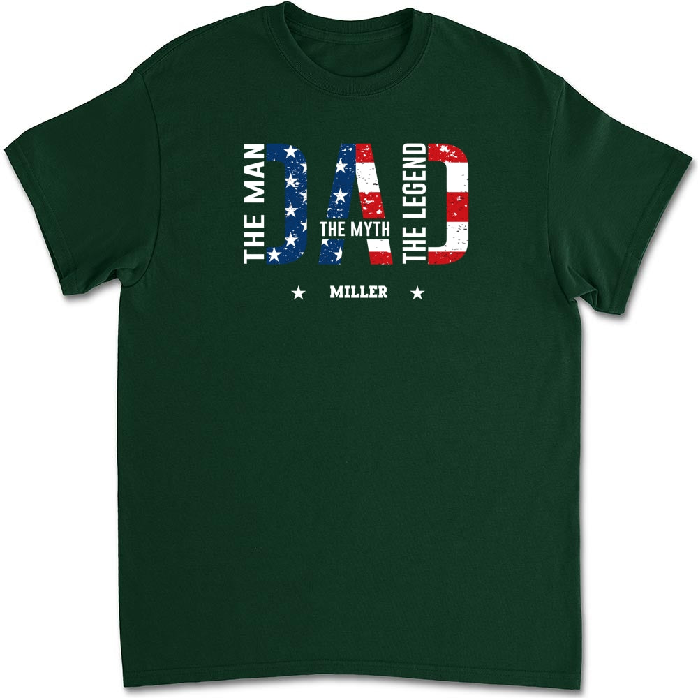 Custom Father's Day, Special Gift for Dad & Grandpa • Papa The Man The Myth - Personalized Shirt