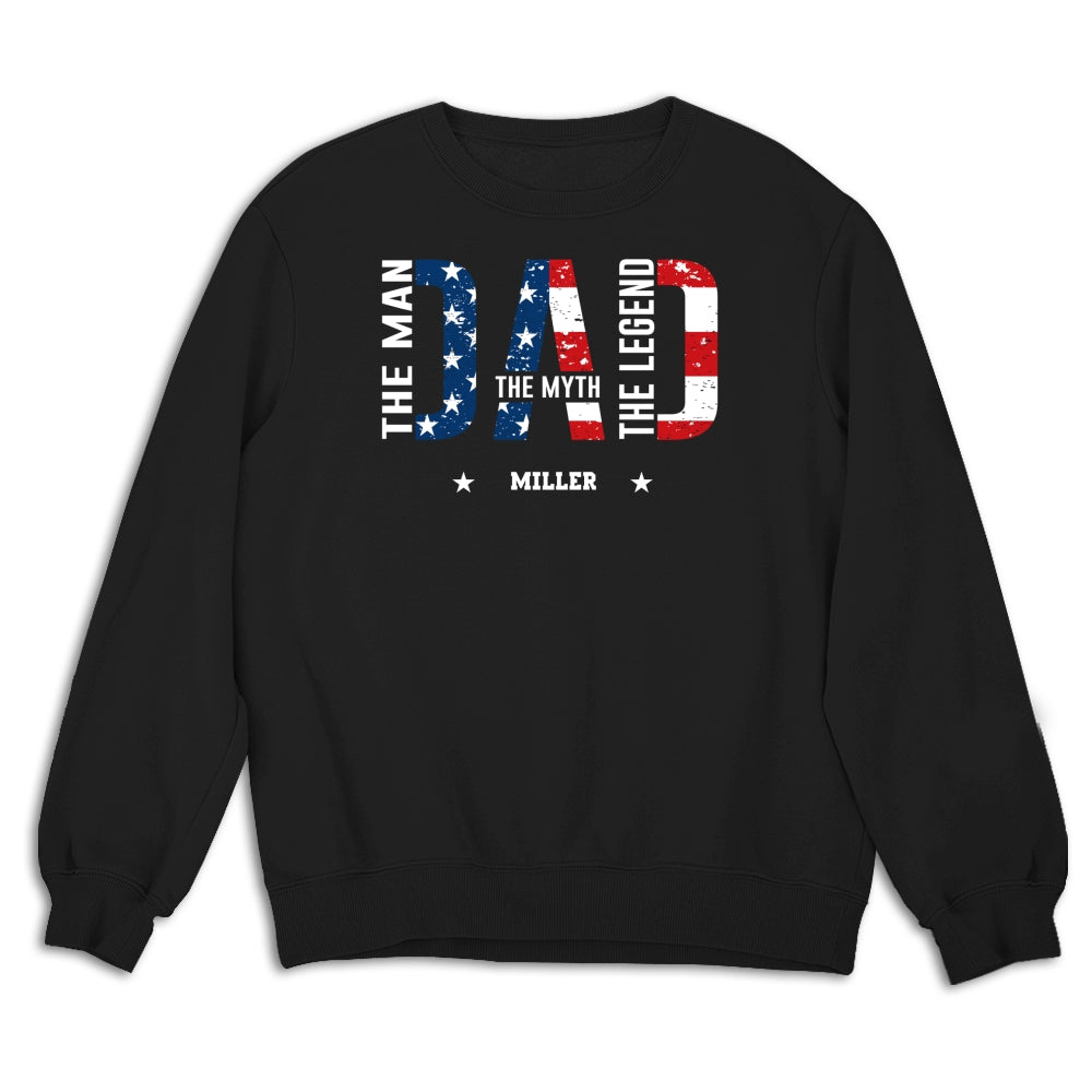 Custom Father's Day, Special Gift for Dad & Grandpa • Papa The Man The Myth - Personalized Shirt