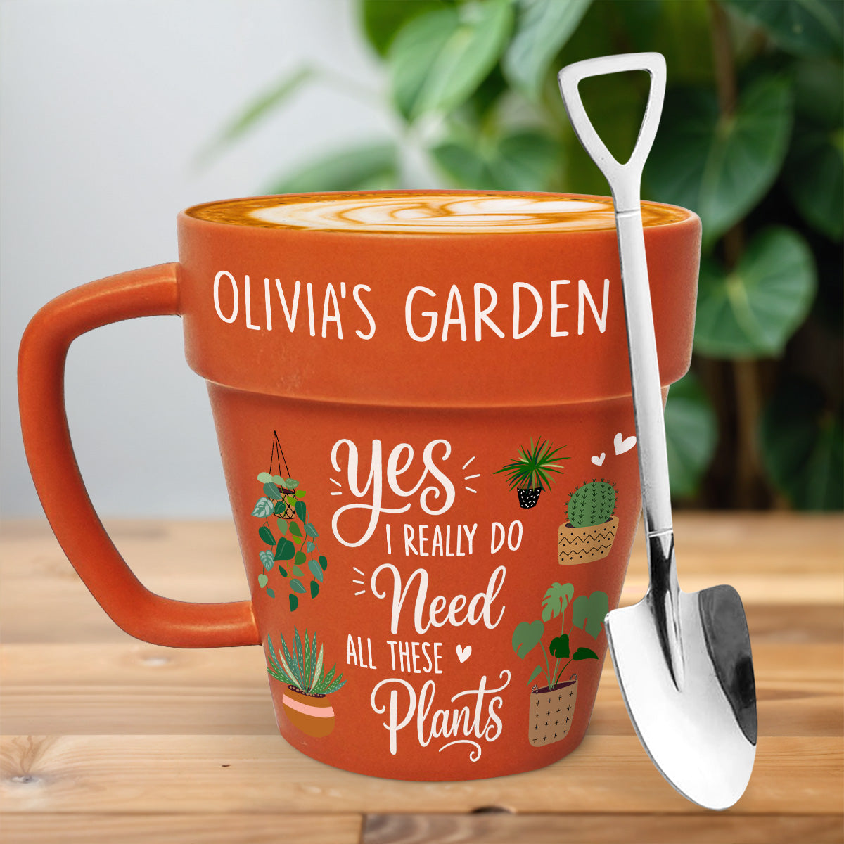 Custom Christmas & Birthday Keepsake Gift • Just One More Plant - Personalized Plant Pot Mug