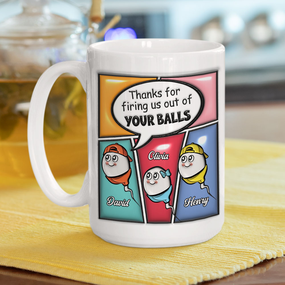 Custom Anniversary Keepsake Gifts For Couple • Built By Dad - Personalized 3D Inflated Effect Mug