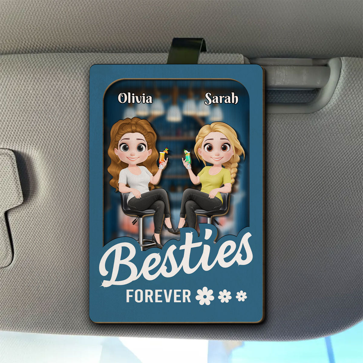 In Our World - Personalized Car Visor Clip
