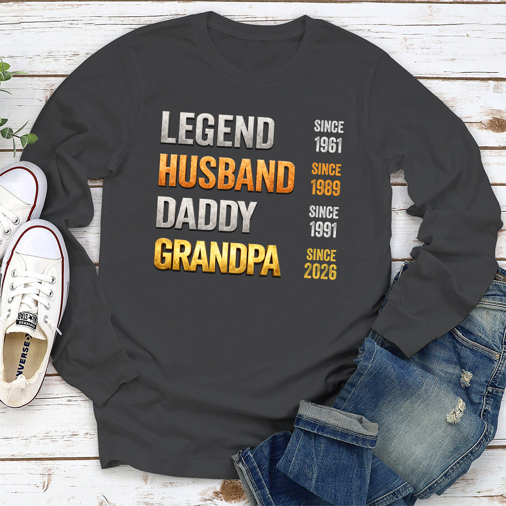 Custom Father's Day, Special Gift for Dad & Grandpa • Legendary Dad Metal Retro - Personalized 3D Effect Shirt