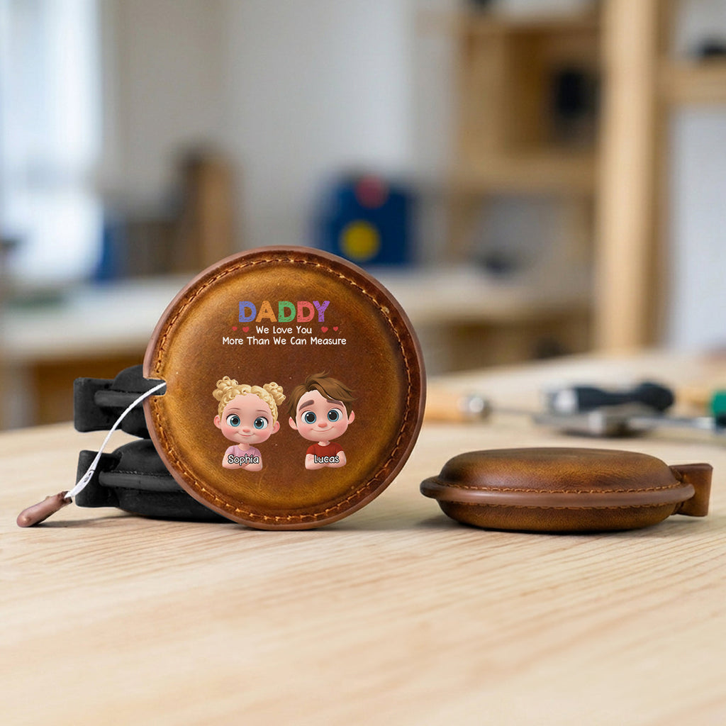 We Love You- Personalized Leather Tape Measure