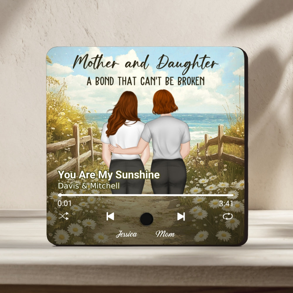 Mother And Daughter - Personalized Music Fridge Magnet