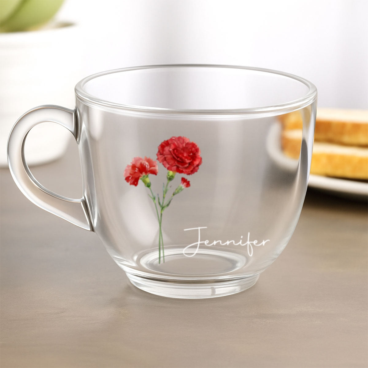 Friends Are Flowers That Never Fade - Personalized Glass Tea Cup