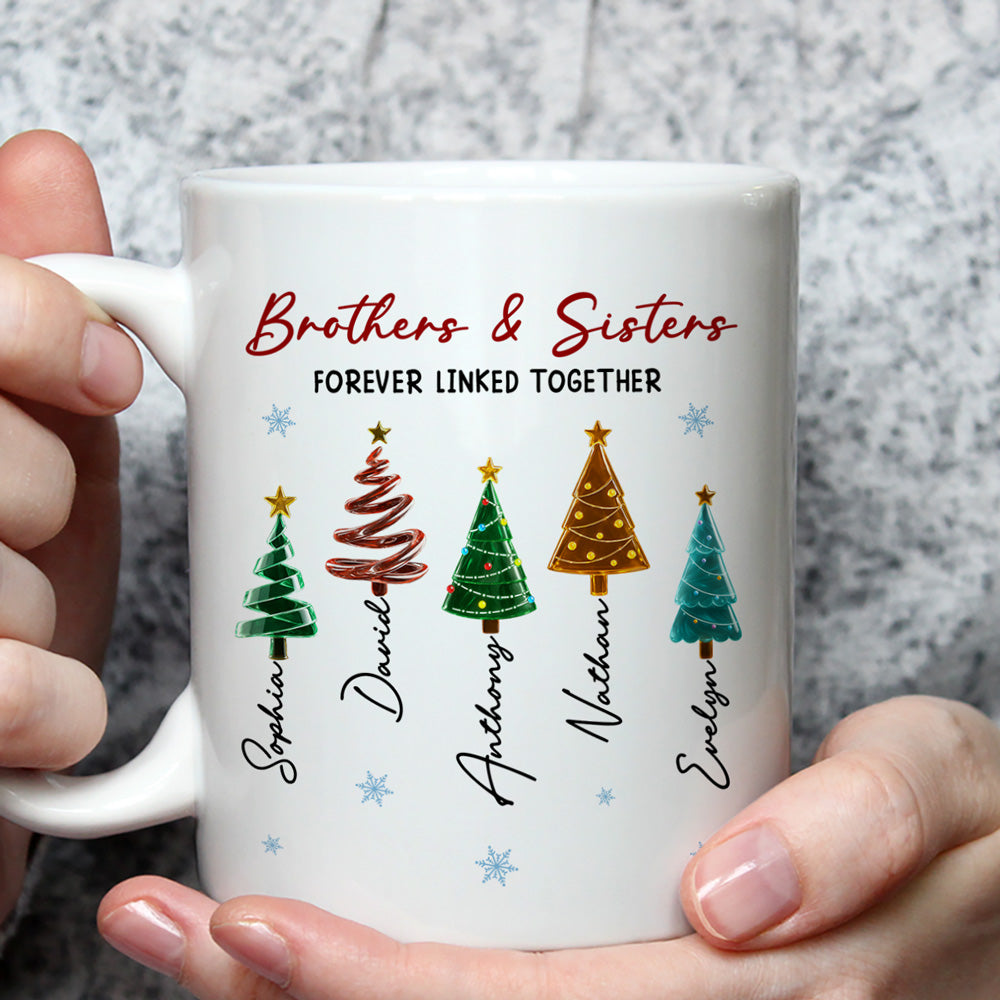 Custom Christmas & Birthday Gift for Brother & Sister • Season Love Siblings - Personalized Coffee Mug