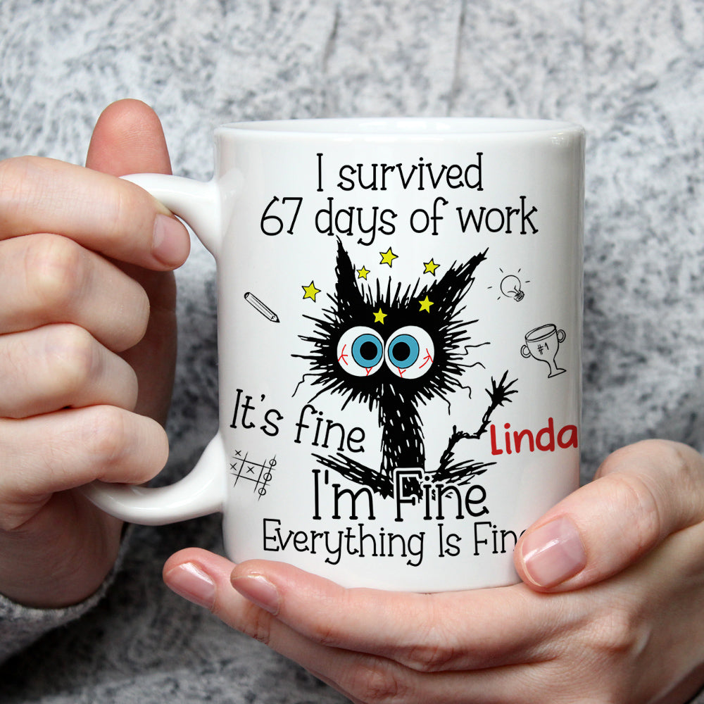 Custom Coworker, Christmas & Birthday Team Appreciation Gift • Six Seven Days Of Work - Personalized Coffee Mug
