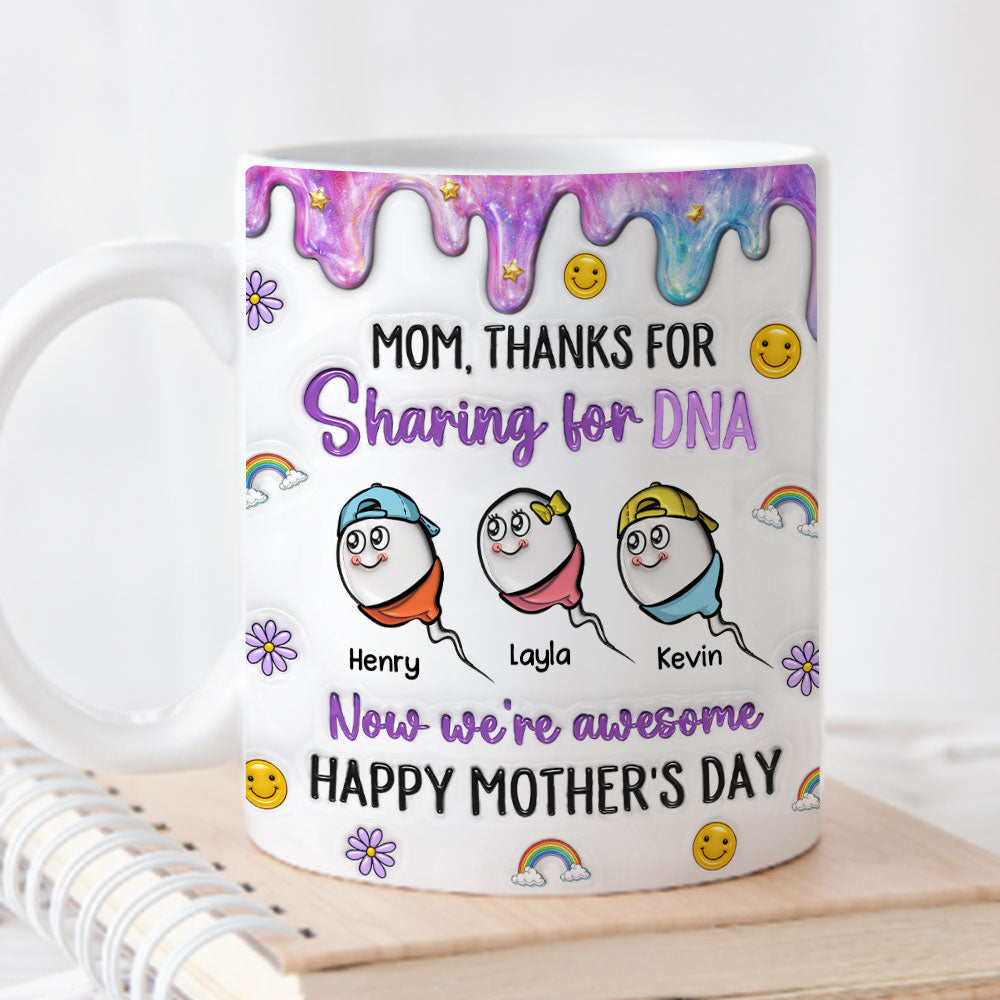 Custom Mother's Day Gift for Mom & Grandma • Now We Are Awesome - Personalized 3D Inflated Effect Mug