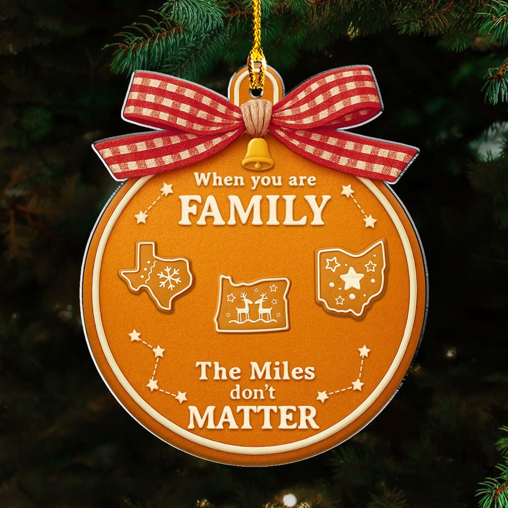 Custom Family Ornament, Christmas Gift for Family Members •  The Miles - Personalized Acrylic Ornament