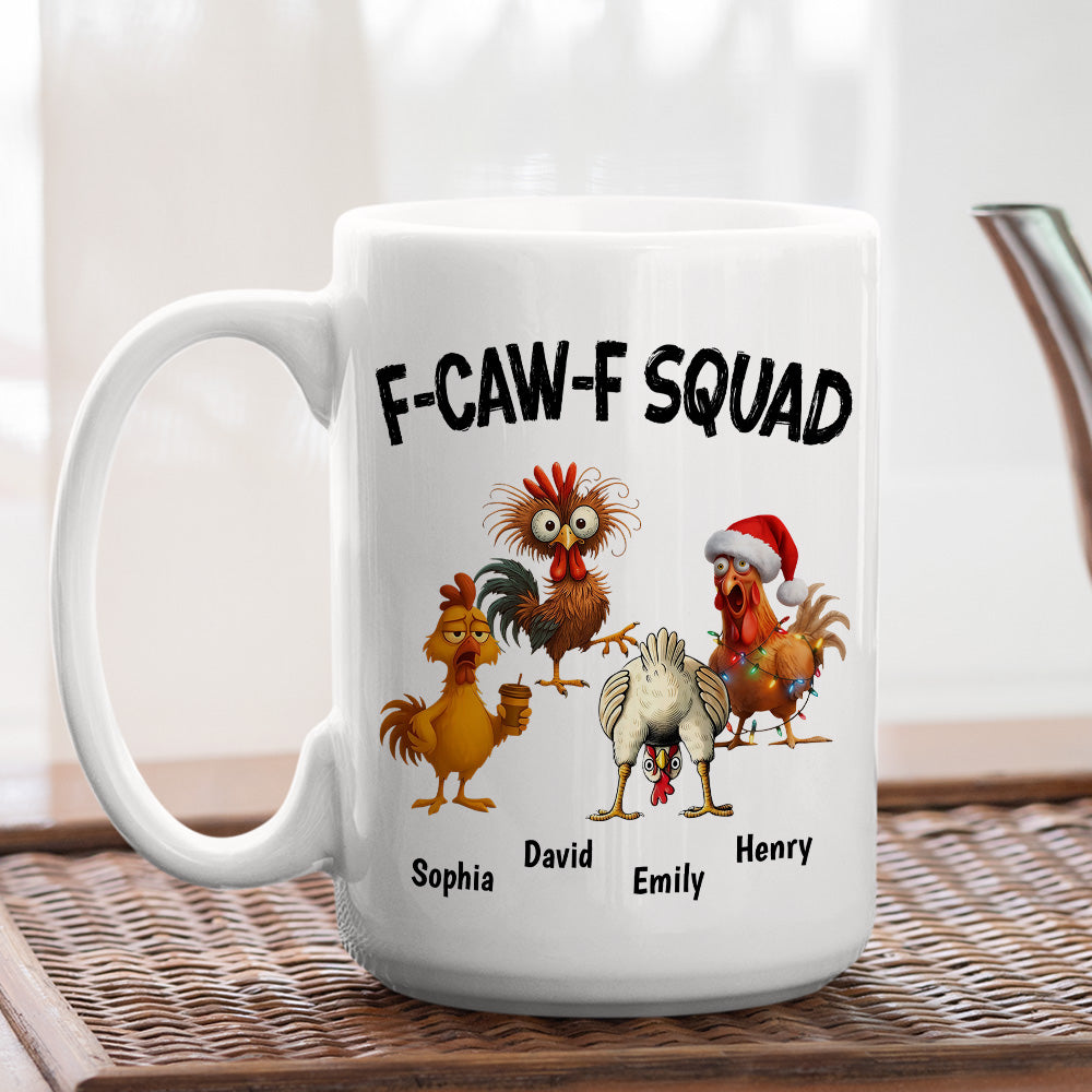 Custom Coworker, Christmas & Birthday Team Appreciation Gift • FCAWF Squad - Personalized Coffee Mug
