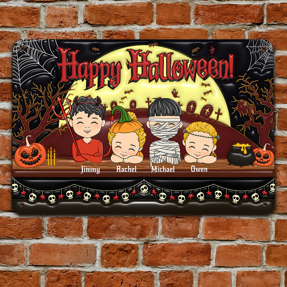 On Hallow Day - Personalized 3D Inflated Effect Metal Sign