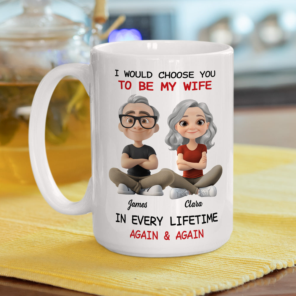 Custom Anniversary Keepsake Gifts For Couple • Always Choose You My Wife - Personalized Coffee Mug