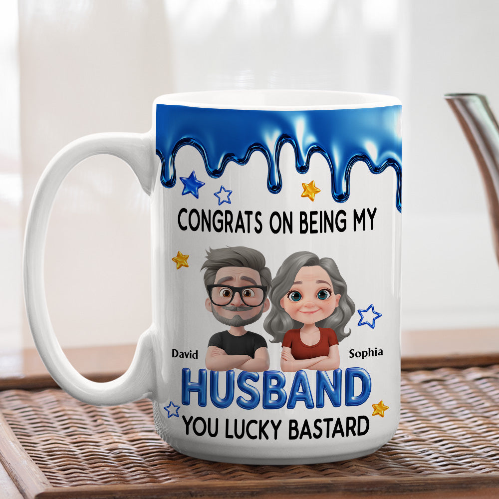 Custom Anniversary Keepsake Gifts For Couple • Congrats My Husband - Personalized Coffee Mug