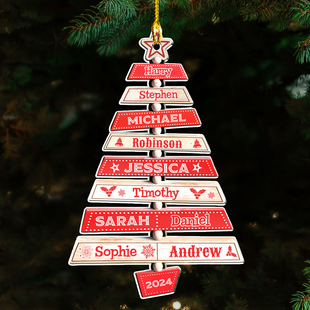 Custom Family Ornament, Christmas Gift for Family Members •  Family Tree - Personalized Acrylic Ornament