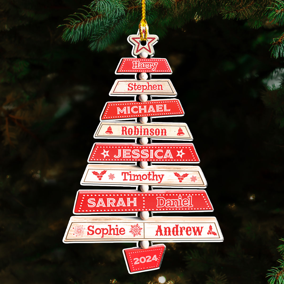 Custom Family Ornament, Christmas Gift for Family Members •  Family Tree - Personalized Acrylic Ornament