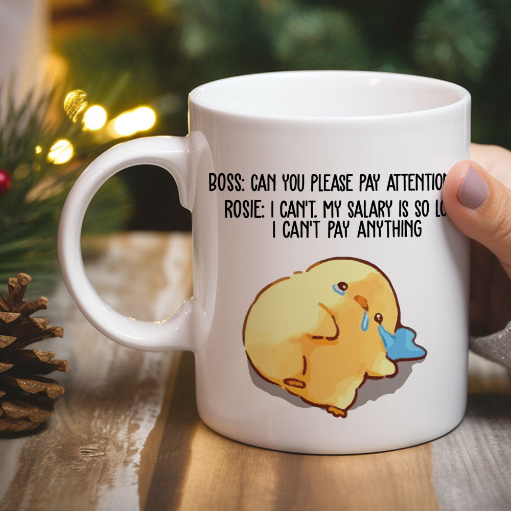 Custom Coworker, Christmas & Birthday Team Appreciation Gift • Pay Attention - Personalized Coffee Mug