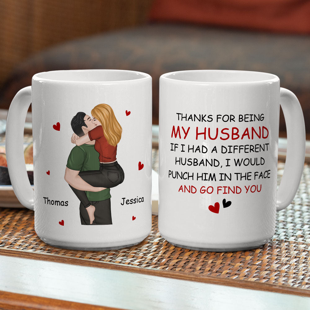 Custom Anniversary Keepsake Gifts For Couple • Punch Him And Go Find You - Personalized Coffee Mug