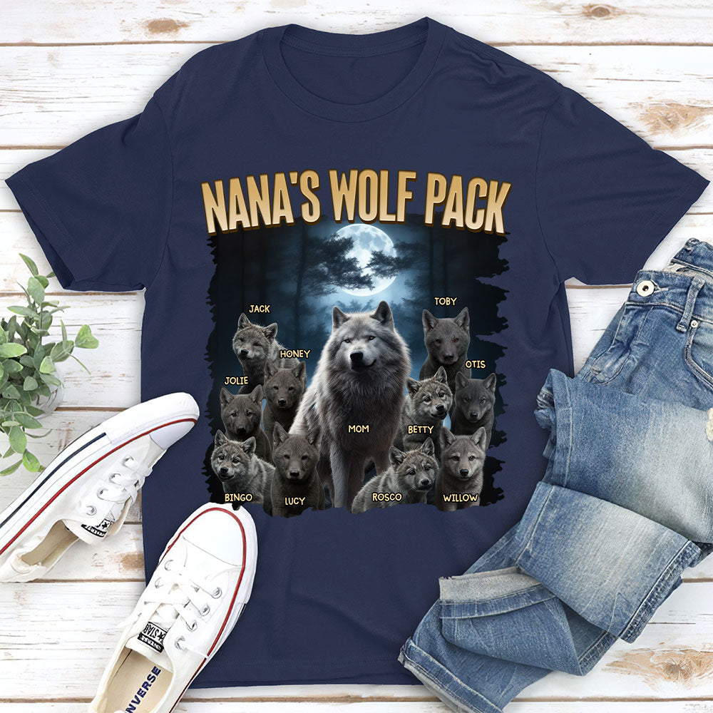 Custom Christmas & Birthday Gift for Mom, Grandma • Mama Wolf Pack - Personalized Shirt