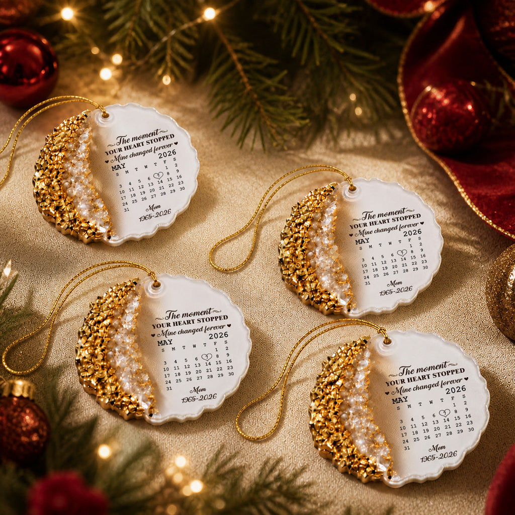 Custom Memorial Christmas Ornament, Sympathy Keepsake •  The Moment - Personalized Resin Ornament