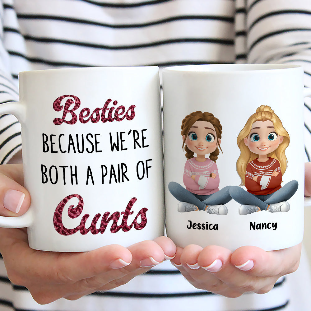 Custom Best Friend, Christmas & Birthday Friendship Keepsake Gift • Unfiltered Besties - Personalized Coffee Mug