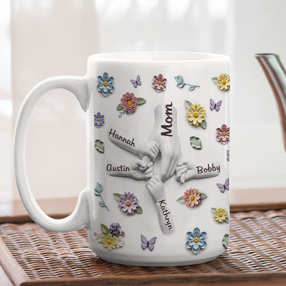 Custom Mother's Day Gift for Mom & Grandma • Our Beloved Mom - Personalized 3D Effect Mug