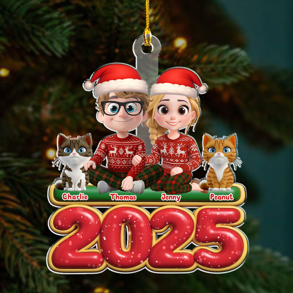 Custom Keepsake Christmas Ornament •  We And Our Cat - Personalized Acrylic Ornament