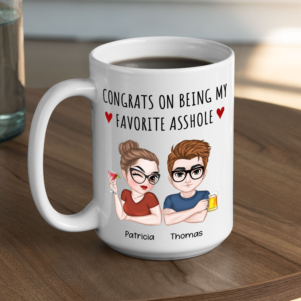 Custom Anniversary Keepsake Gifts For Couple • Lucky Man - Personalized Coffee Mug