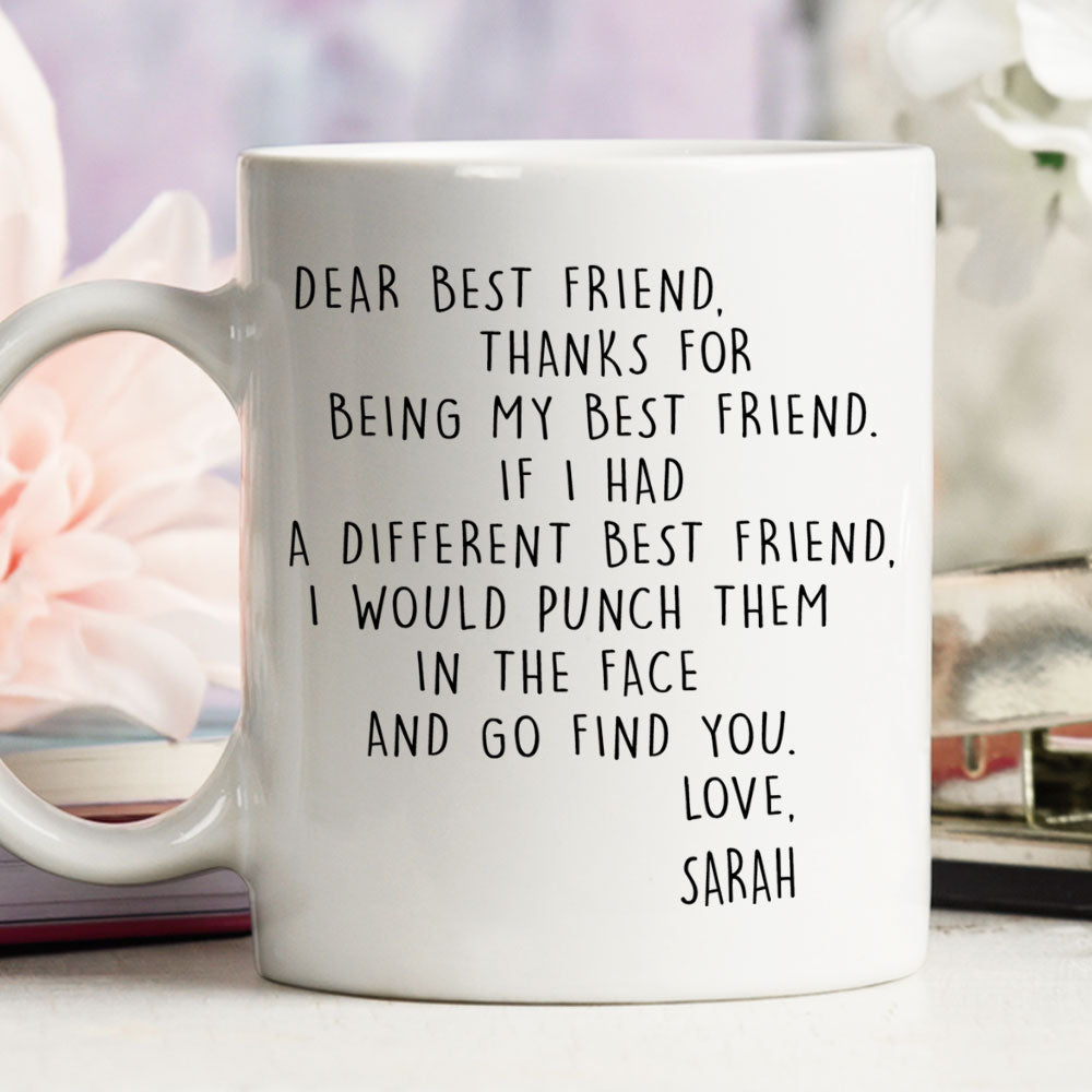 Custom Best Friend, Christmas & Birthday Friendship Keepsake Gift • If I Had A Different Bestie - Personalized Coffee Mug