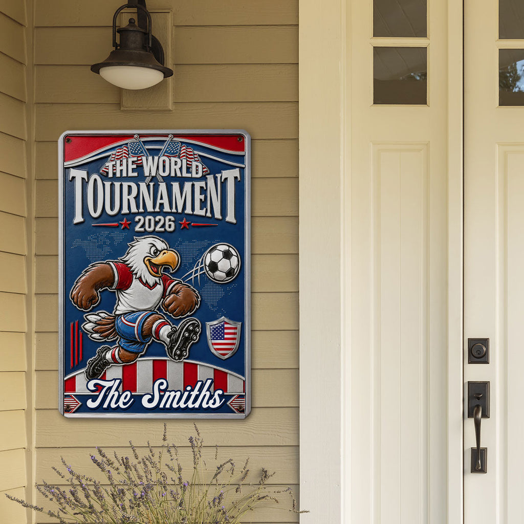 Custom 3D Home & Wall Decor, Birthday & Christmas Gift • Hosted By America Final - Personalized 3D Inflated Effect Metal Sign