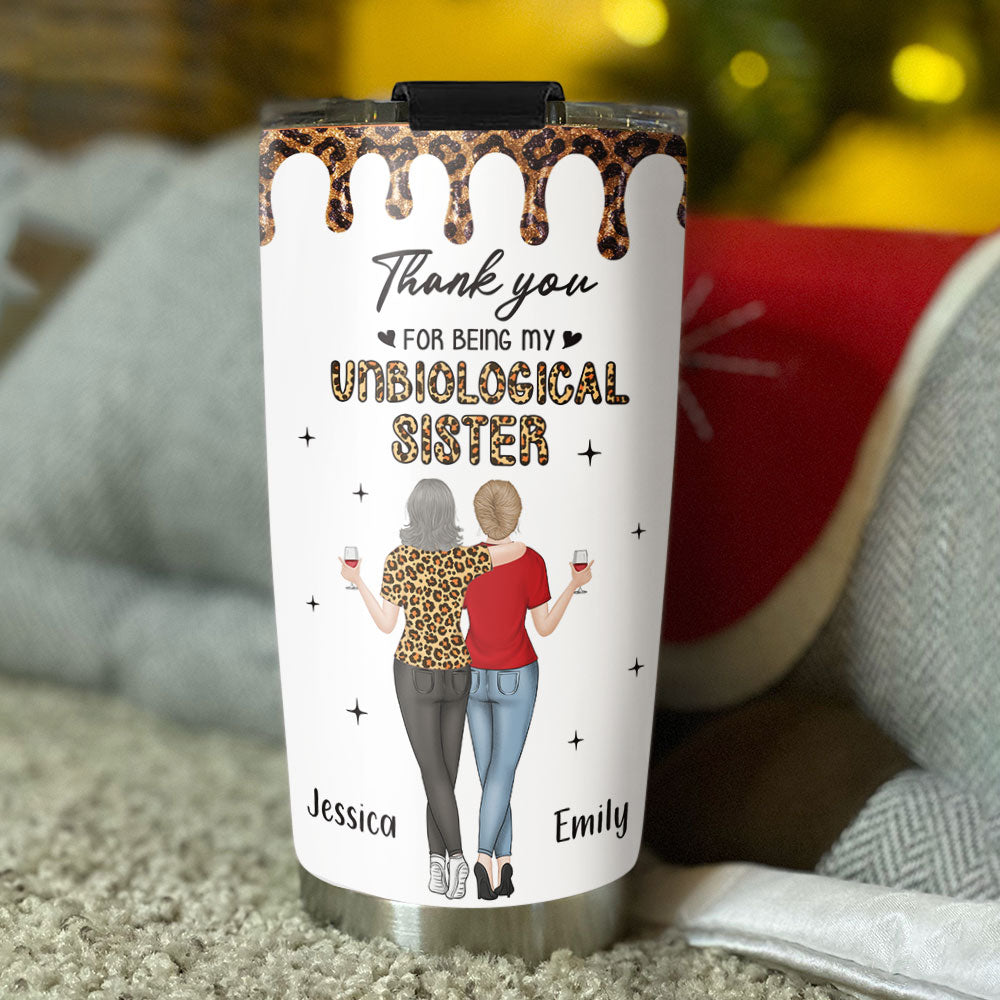 Custom Christmas Birthday Gifts For Best Friend • Where Friends Become Sisters - Personalized Tumbler