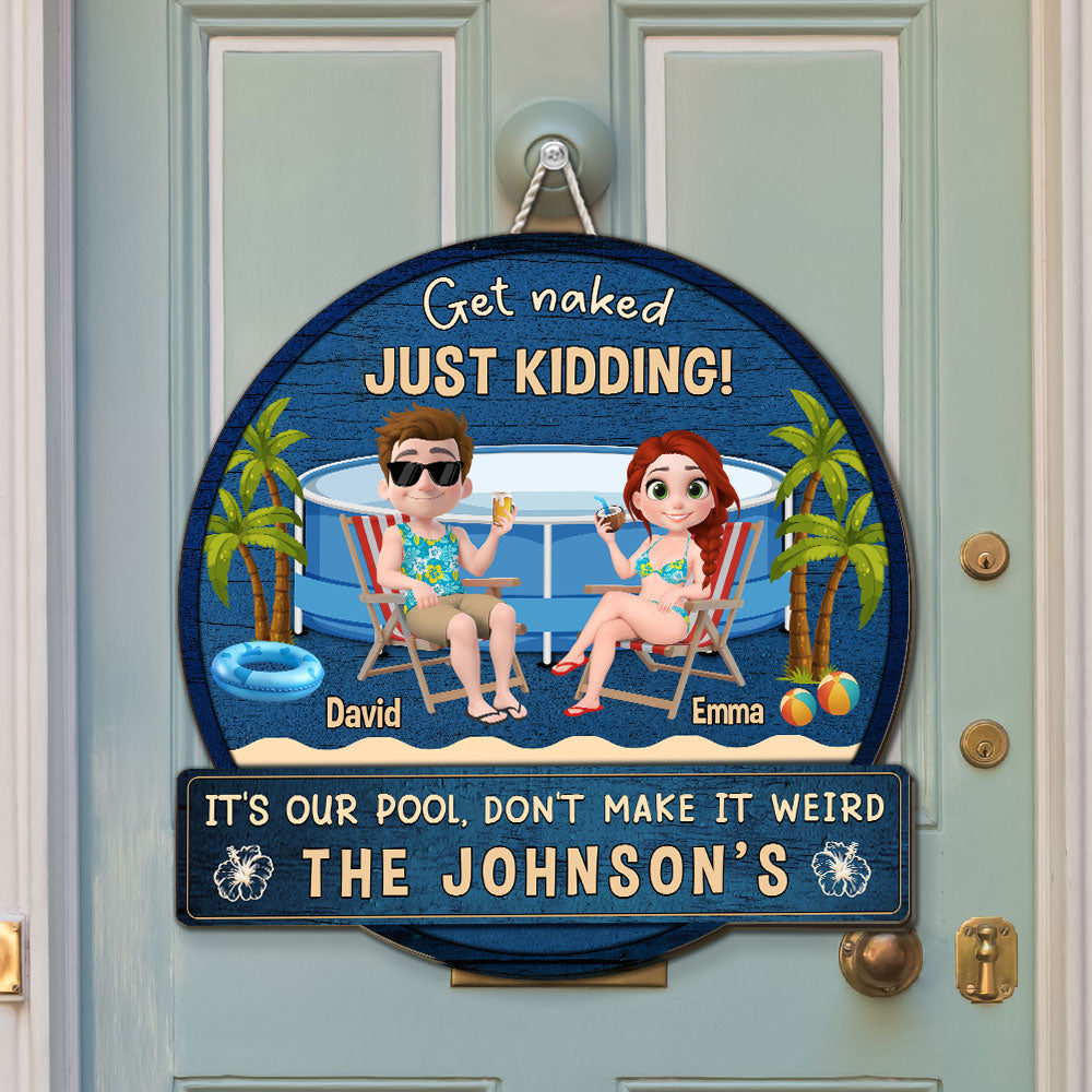 Custom Home & Wall Decor, Birthday & Christmas Gift • Naked Jokes Only Jokes Here - Personalized Wood Sign