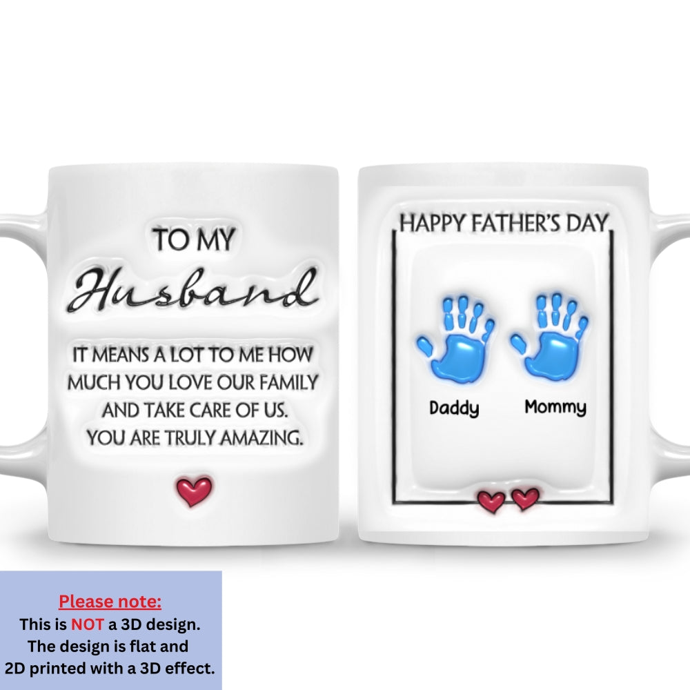 Custom Anniversary Keepsake Gifts For Couple • Thanks For Take Care Of Us - Personalized 3D Inflated Effect Mug