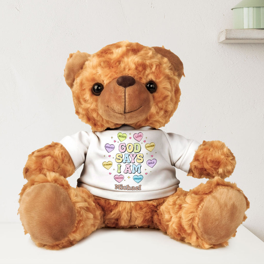 God Says I Am - Personalized Cuddle Bear